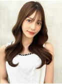 20代30代40代◎前髪パーマグレーベージュレイヤーロング黒髪