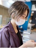 大人美人小顔ヘルシースタイルふんわりカールショコラアッシュ
