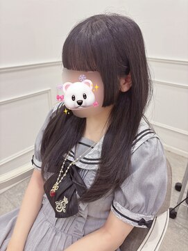 リルミー(Lilme) ぱっつん前髪×リップライン姫カット*まゆ