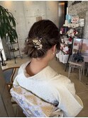和装アレンジ成人式ヘアメイク前撮りお呼ばれスッキリアップヘア