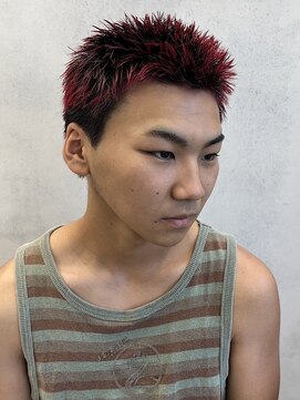 ルースト 西院店(ROOST) 赤髪×スパイキーショート