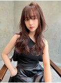 H【eitf】 原宿 表参道 チェリーブラウン/レイヤーカット