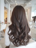 アース 相模大野店(EARTH)&nbsp;冬の艶髪◎アッシュブラウン×ロングレイヤーで大人韓国風ヘア