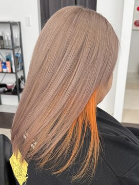 ビーシャンス(B.Chance) イヤリングカラー×オレンジ