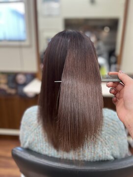 トータルビューティーサロン トップスタイル ピンクブラウンカラー