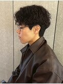 MEN'S HAIR/波巻きツイストスパイラル/リバースセンターパート