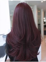 ダル 渋谷/表参道(DAL.)&nbsp;ハッシュカット顔周りカットダークブラウン美髪矯正レイヤー