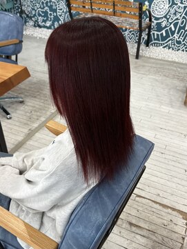 アロハナ 津店(ALOHANA) ブリーチ無し/レッドカラー/ボルドー/チェリーレッド/ピンク
