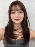  &nbsp;新杉田レイヤーカット韓国ダブルカラー顔周り前髪カットボブ
