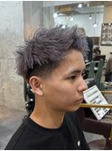 ジェットモヒカン×ツイストパーマ/メンズパーマ