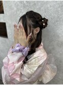 ミルクティーブロンド/ダークブルー/ワンホンレイヤー