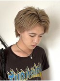 メンズショートパーマニュアンスパーマ毛流れ束感カット