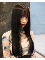 アンブル リュクス 池袋(amble luxe)&nbsp;地毛風ブラックストレートレイヤー