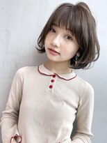 アイティー バイ アルバム 中野店(IT by ALBUM)&nbsp;ナチュラルショートボブ_オリーブカラーハイライトカラー_87100