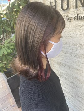 ハニー(HONEY by Chord) 【HONEY久保田】インナーカラー×ミディ