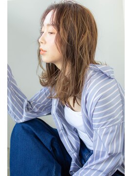 アコロン 吉祥寺(acoron.) 小顔カット×ピンクベージュ ×イルミナカラー×黒髪×吉祥寺