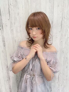 リアイス(Re:ICE) ミニウルフ/くすみブルー/流れるレイヤー/インナーハイライト