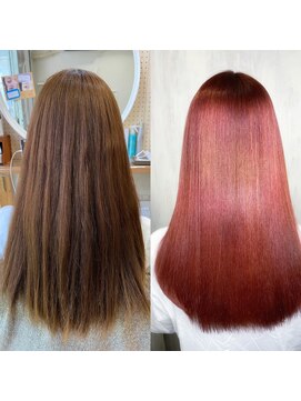 アンフィドットドゥルドゥ(AnFye.dueldo) ジュエリーシステム×LULUTr×縮毛矯正＋ケアブリーチ＋カラー♪