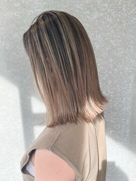 アイティーバイアルバム 下北沢店(IT by ALBUM) バレイヤージュ_ショコラベージュボブルフベビーバング_ba348581