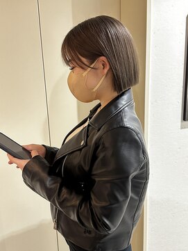 ヘアースタジオゼン アドバンス(hair studio Zen advance) ナチュラル透明感ベージュ×切りっぱなしボブ