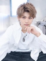 イオ 本厚木(io) メンズハイトーンカラーアップバングツーブロックモテ髪