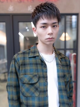 イオ 本厚木(io) スパイキーショートメンズカット短髪ビジネス刈り上げ