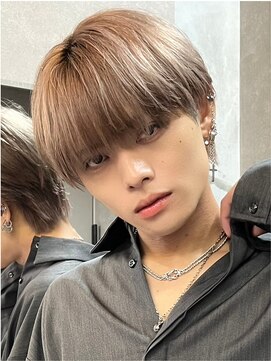 エルマーク 枚方(L-MARK) マッシュカラーブリーチメンズメンズカラーツーブロック