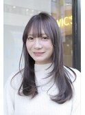 ワンカールでキマる！レイヤーカット×ラベンダーブラウン