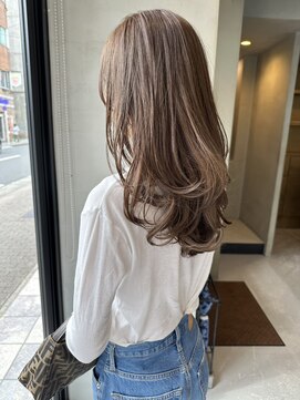 ヘアー アイス ルーチェ(HAIR ICI LUCE) たっぷりハイライト　多めのハイライト　暖色ベージュ　西田