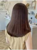 コテ巻きワンカールブラウンカラーダブルカラーイルミナカラー