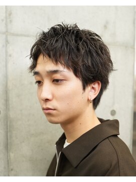 レタッチバイフィフス(RETOUCH by fifth) 原宿シャドウパーマツイストスパイラルスパイキーショート20代