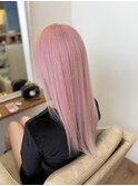 ペールピンク#髪質改善#髪質改善カラー#前髪#韓国