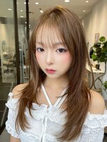 シティーバイローウェ 表参道(City/louwe)&nbsp;ハイレイヤー×ハッシュカット×ミルクティーベージュ