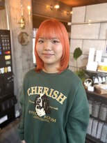 ファスナー(fustener) オレンジ×レイヤー