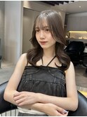 韓国レイヤーカット/くびれ巻き/前髪顔周り/セミディ[門前仲町]