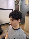 爽やかツーブロアップバングショート