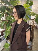 カジュアルモードなショートボブヘア