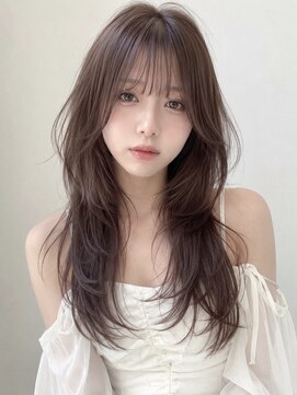 ベル 新宿(Belle) 韓国風レイヤーカット/シースルーバング/ミルクティーベージュ