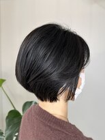 ピークスヘア(peaks hair)&nbsp;黒髪小顔ショートヘア ショートボブ 30代40代50代60代