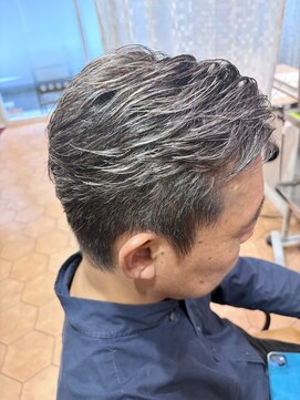 アズールサン 草加西口店(azule-sun) 白髪ぼかし,ホワイトメッシュ,ビジネスカジュアル,刈り上げ/草加