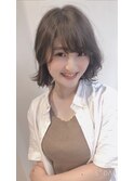 波巻きグレージュボブ