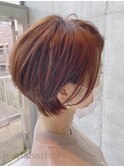 30代、40代、50代大人ショートボブ☆耳かけハイトーンカラー☆