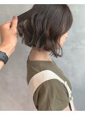[kichi.] カーキグレージュ×ウェーブボブ