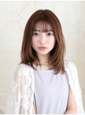 ミルクティベージュ大人可愛いナチュラルストレート【ange浦和】