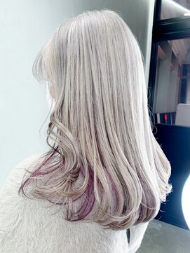 アルバム 銀座(ALBUM GINZA) インナーカラー_ピンクベージュボブルフクールショート_ba312102