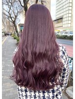 ロンムー(ronmuu)&nbsp;大人可愛いグレープアッシュ/韓国ヘア/波巻き/韓国カラー