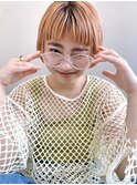 Emma ecole 前下りショート オレンジカラー オン眉 by.久保