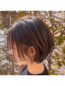 ギミック 自由が丘(gimmick) コンパクトbob＋オリーブカラー【髪質改善オージュアサロン