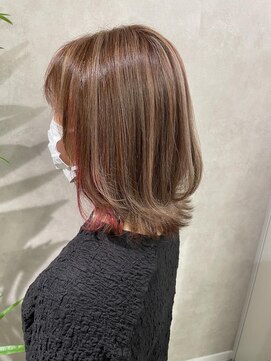 ミューバイケンジ(miu by KENJE) miu&伊藤夏海 ハイライト+イヤリングカラー◎