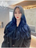 ベージュグレー黒髪レイヤーくびれヘア小顔10代20代30代40代